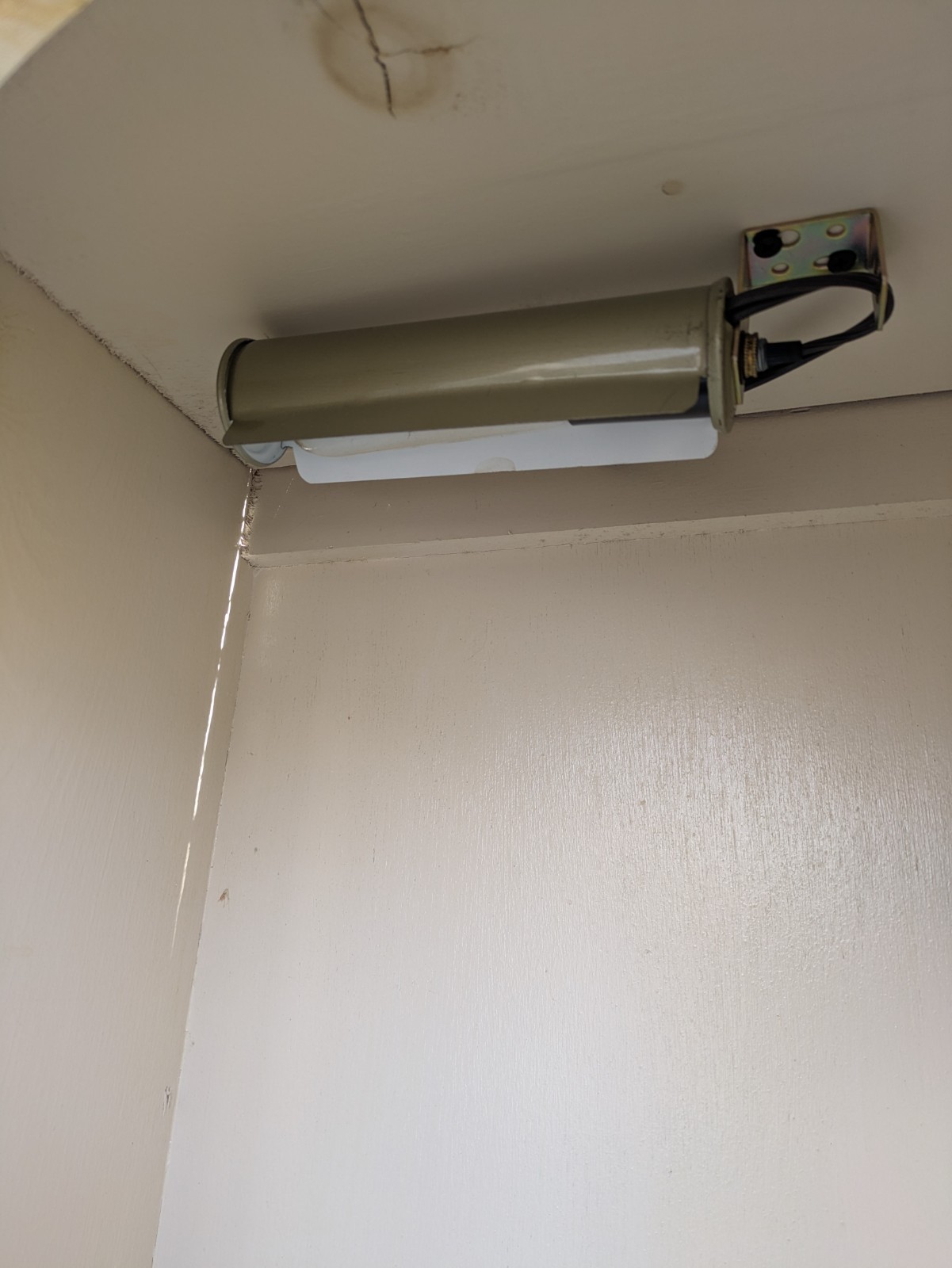 Vintage Shabby Chic French Country Cottage White Curio Display Cabinet Iron Legs