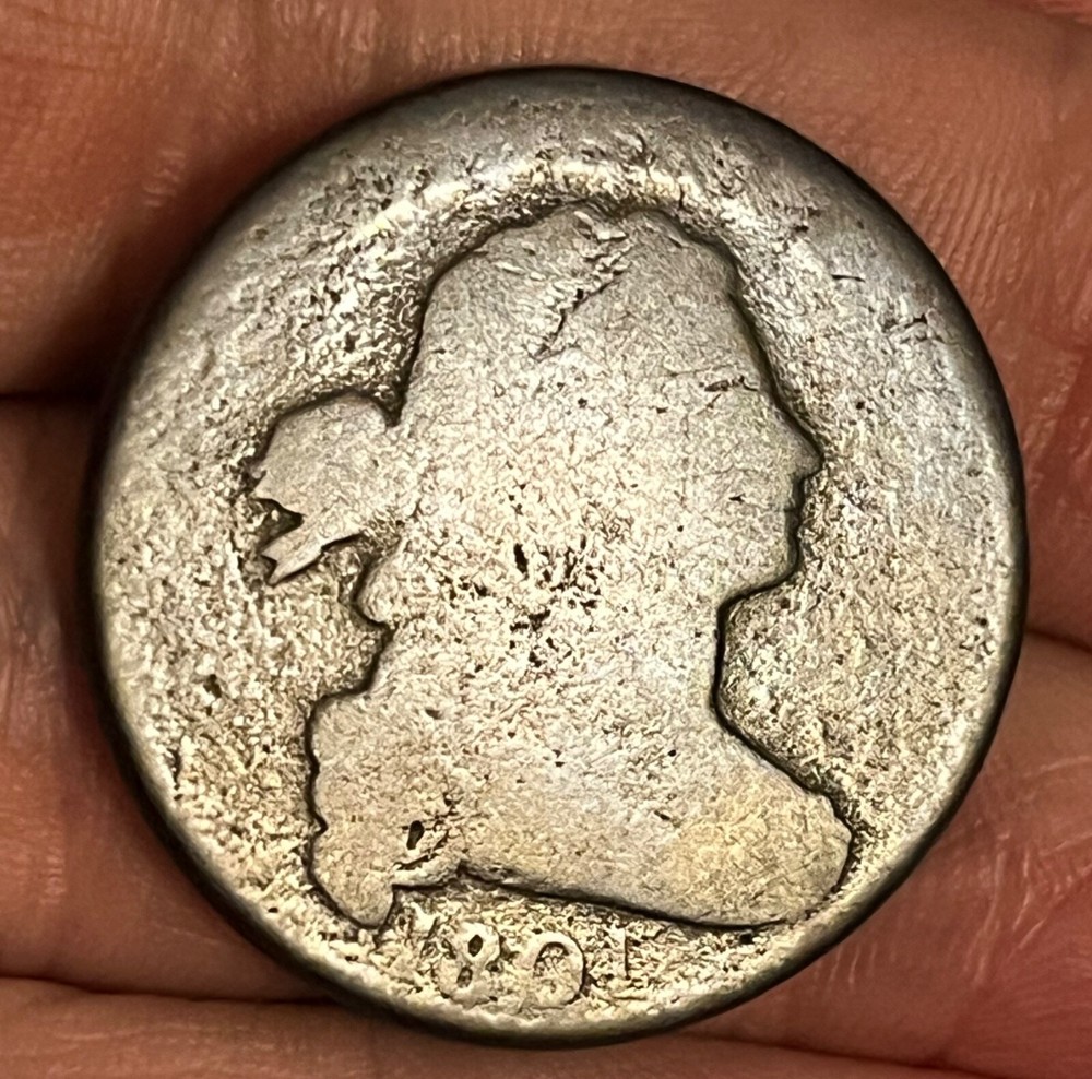 1801 Large cent w: 3 errors reverse, About good + , nice !