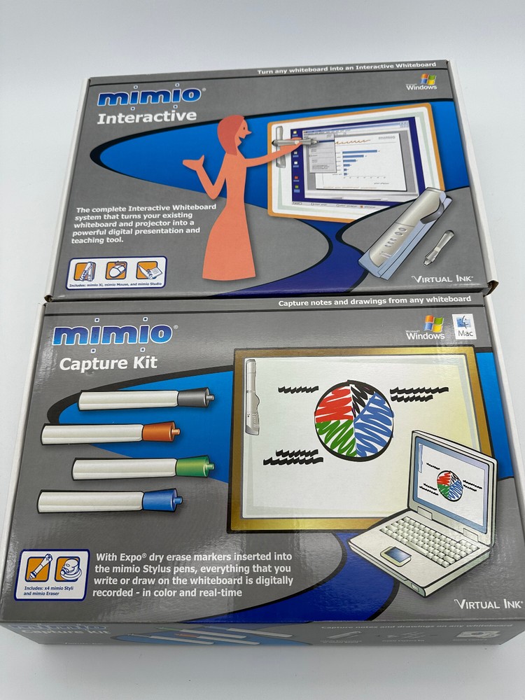 NEW! - Mimio Interactive & Capture Kit -Digital Whiteboard System Virtual Link
