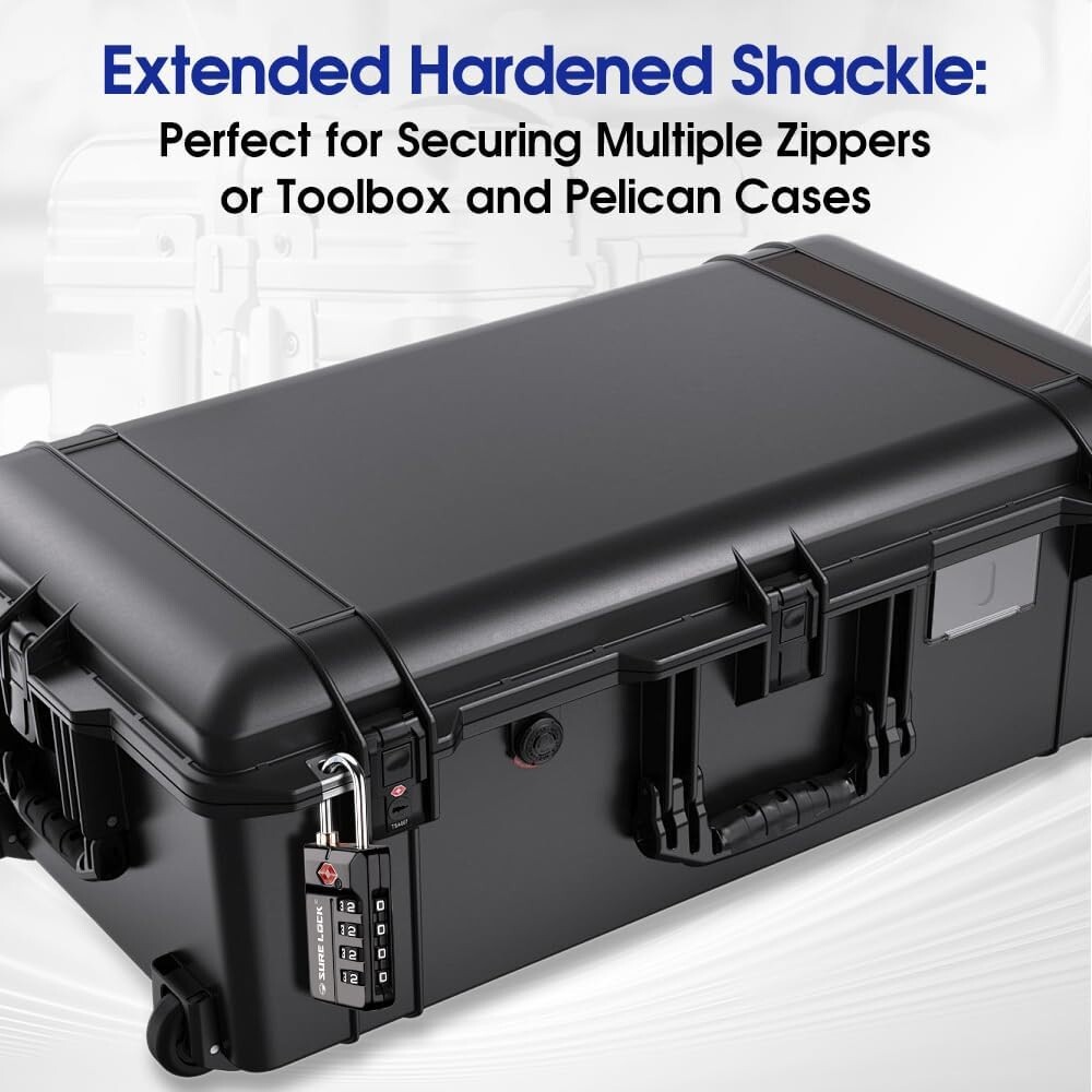 TSA Approved 4-Digit Combination Luggage Locks - Open Alert, 2 Pack For Security