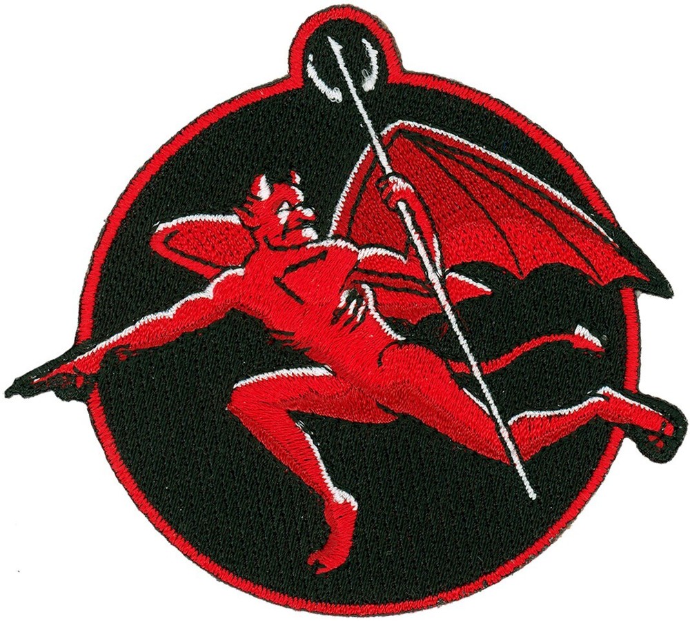 USAF 107th FIGHTER SQUADRON – BLACK/RED PATCH