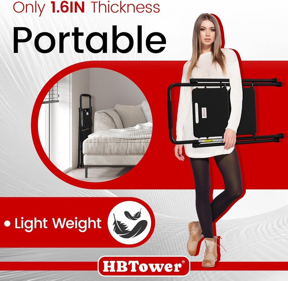 Compact Folding Step Stool with Non-Slip Pedals - Easily Transportable