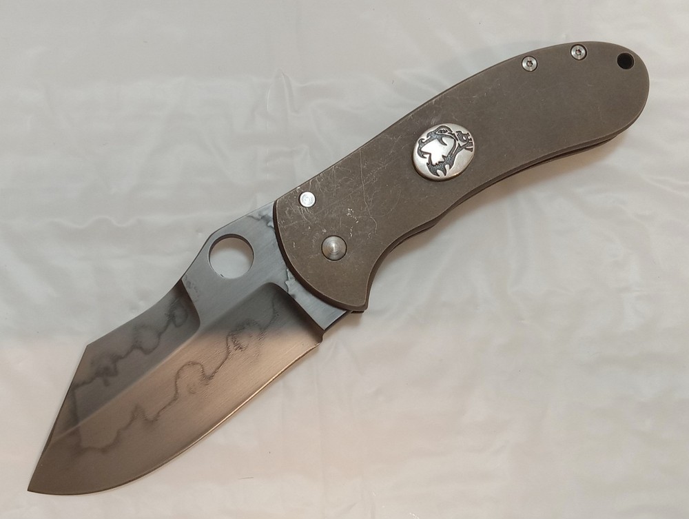 Burchtree Bladeworks Platypus Custom Knife w/ Steel Flame  (ONE-OFF)