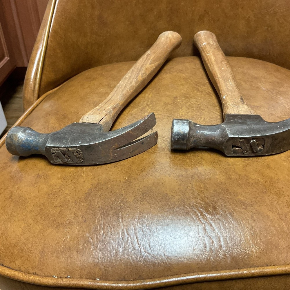 2 Vintage ARTISAN CLAW HAMMERS.