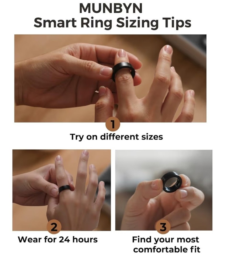 Smart Ring Sizing Kit - Find Your Comfortable Fit Before Purchase - Includes 8