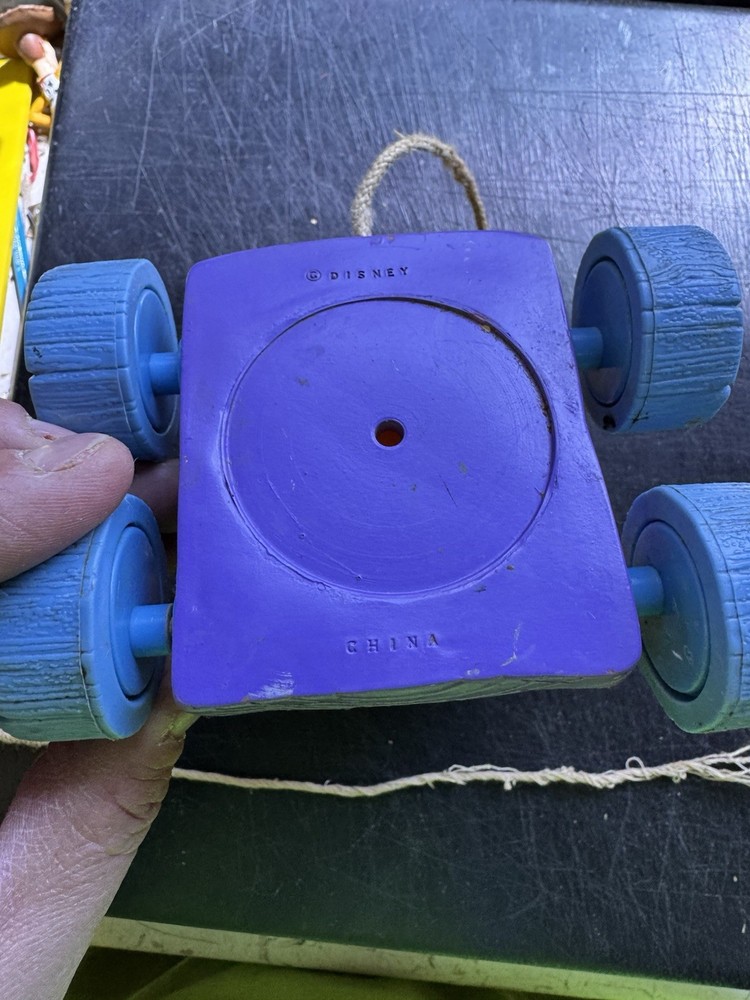 Vintage Disney Winnie The Pooh Pull String Toy Pull A Long