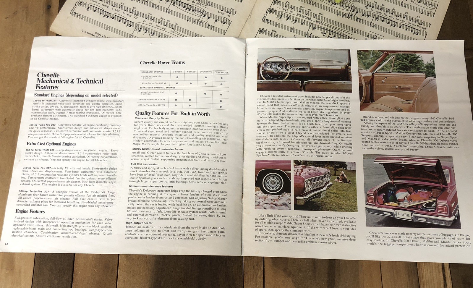 1965 Chevrolet Chevelle Malibu Super Sport SS Wagon 300 Original Sales Brochure