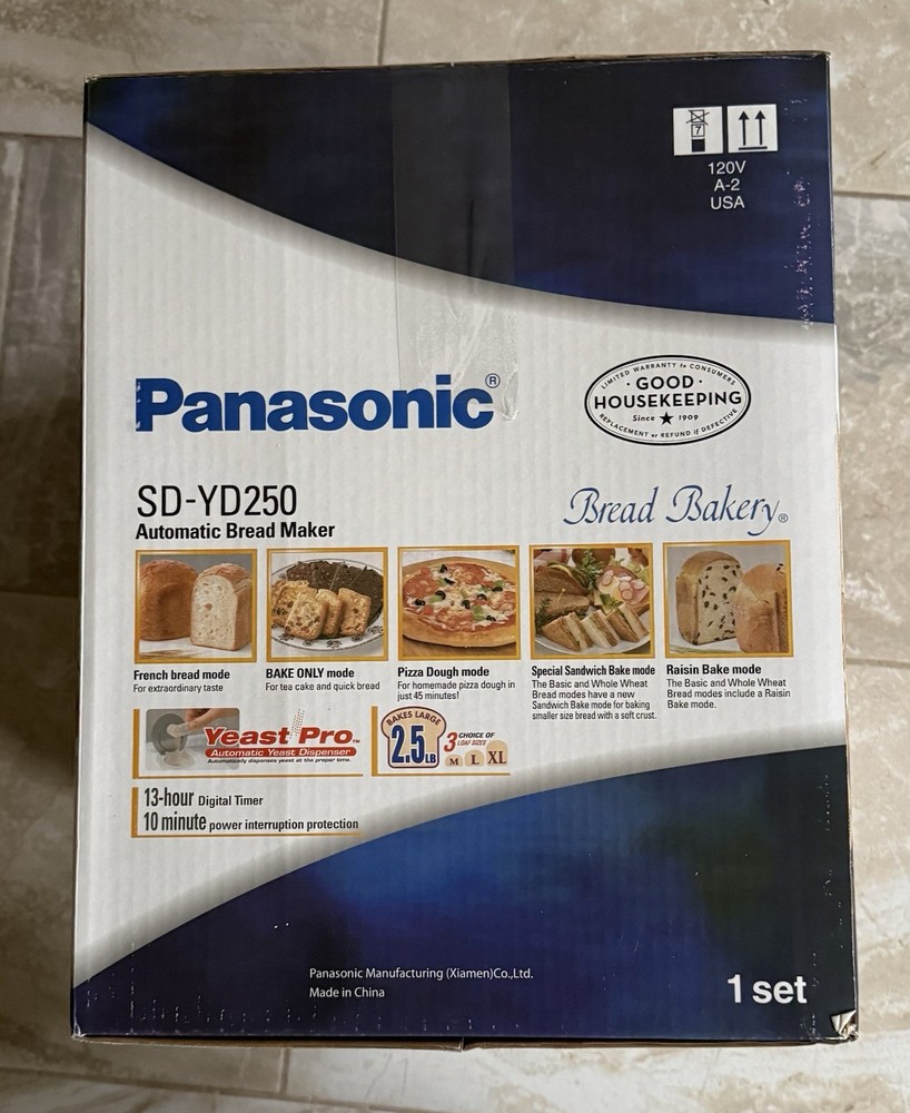 Panasonic SD-YD250 Automatic Bread Maker Machine w/ Yeast Dispenser