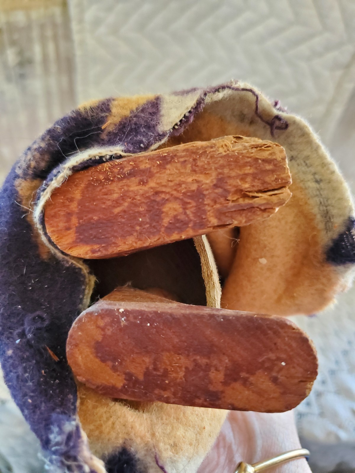 11" Early Mary Frances Woods Native American Indian Doll Skookum & Papoose