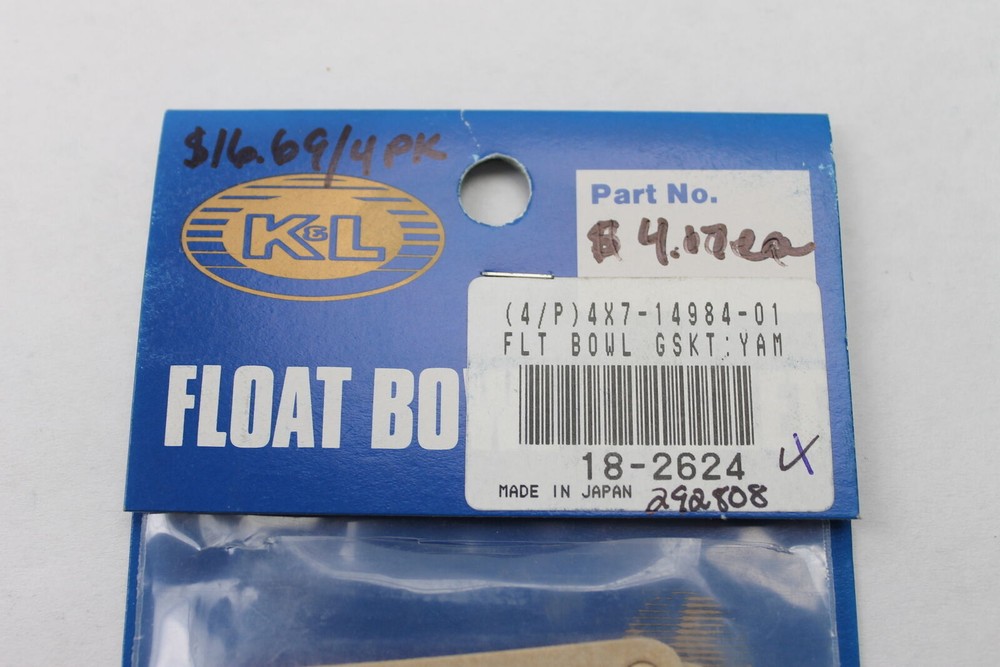 K&L Genuine Float Bowl O-Ring 18-2624 3 Pack