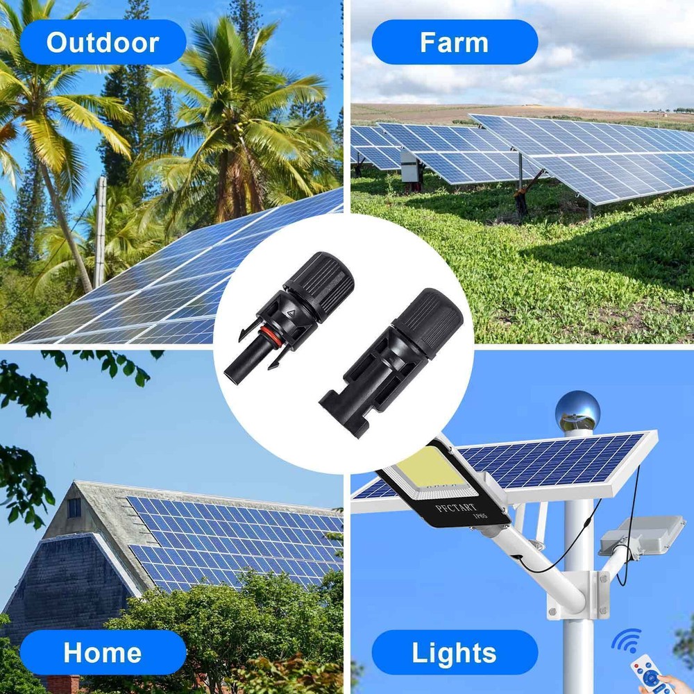 Waterproof Solar Connectors with Spanner Solar Panel Cable Connectors 5-20 Pairs