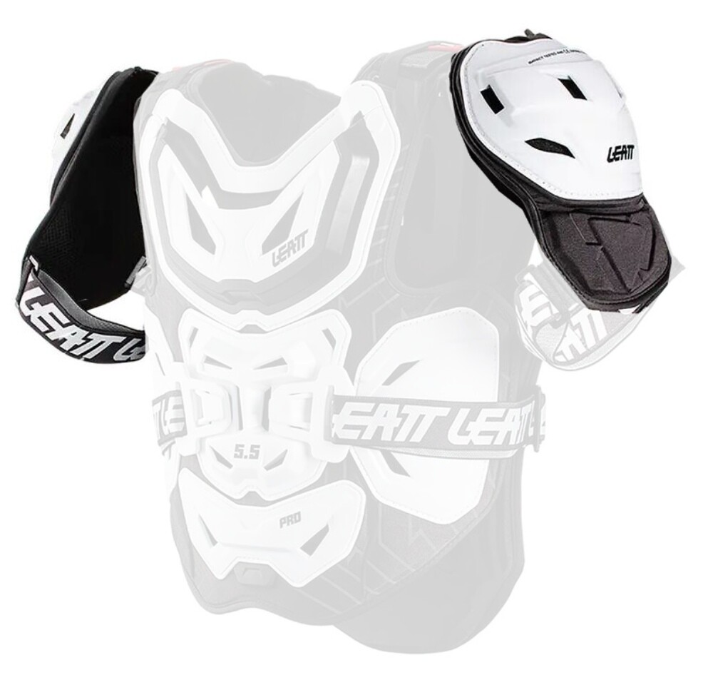 Leatt 5.5 Pro Youth Chest Protector Shoulder Guards White