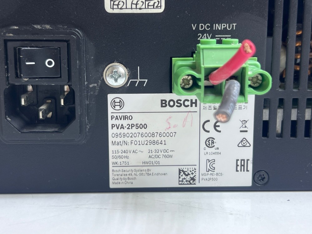 BOSCH PVA-2P500 POWER AMPLIFIER 115~240VAC