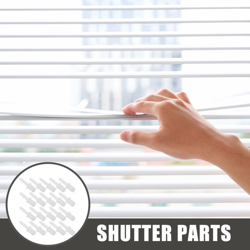 60PCS Shutter Repair Pins Spring Loaded Plantation Shutter Replacement White