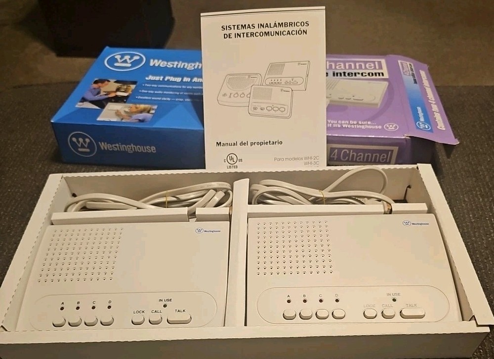 Westinghouse 4 Channel Home/Office Intercom WHI-4C 2 Intercoms