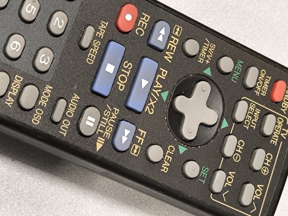 Sharp G0184AJ Remote for Video Cassette Recorder - Used, Working