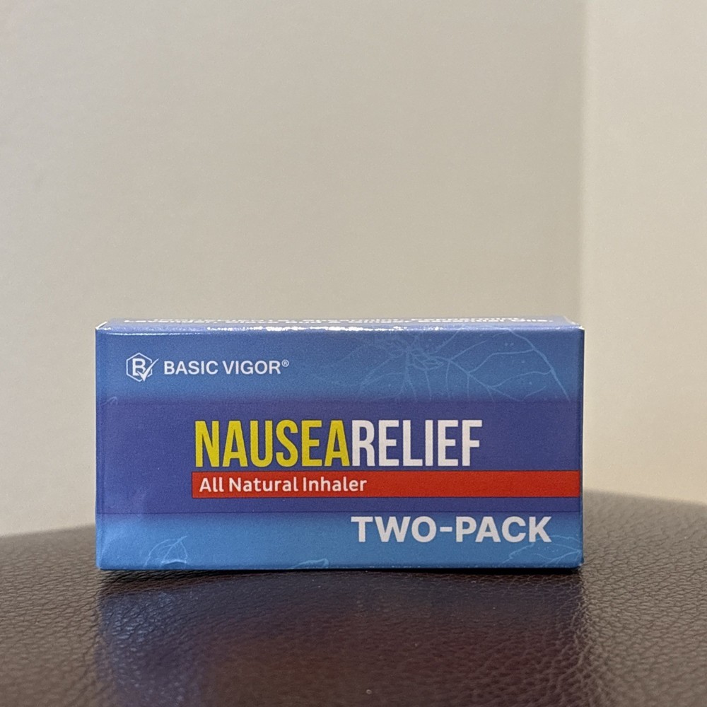 Basic Vigor Nausea Relief, All Natural Inhaler, 2 Pack, EXP: 10/2027