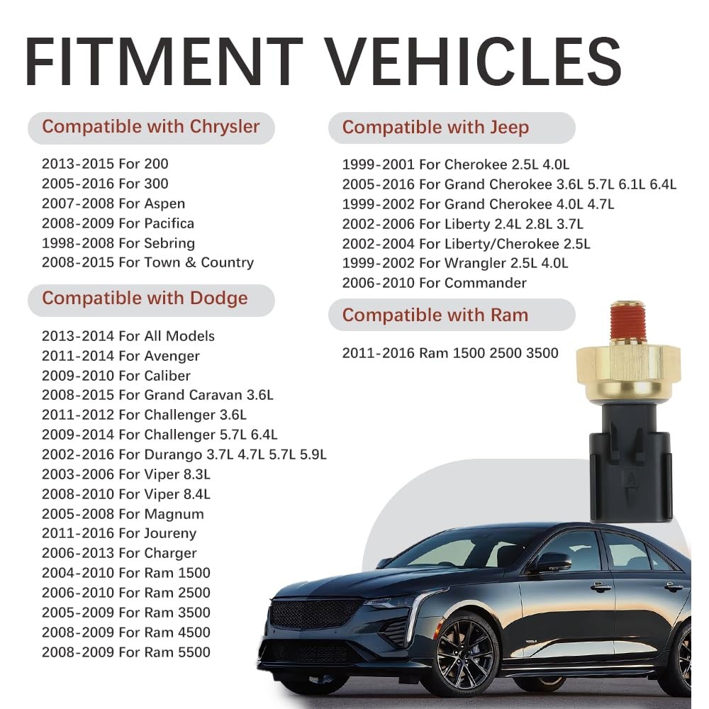 Engine Oil Pressure Sensor Switch, Sending Unit, A