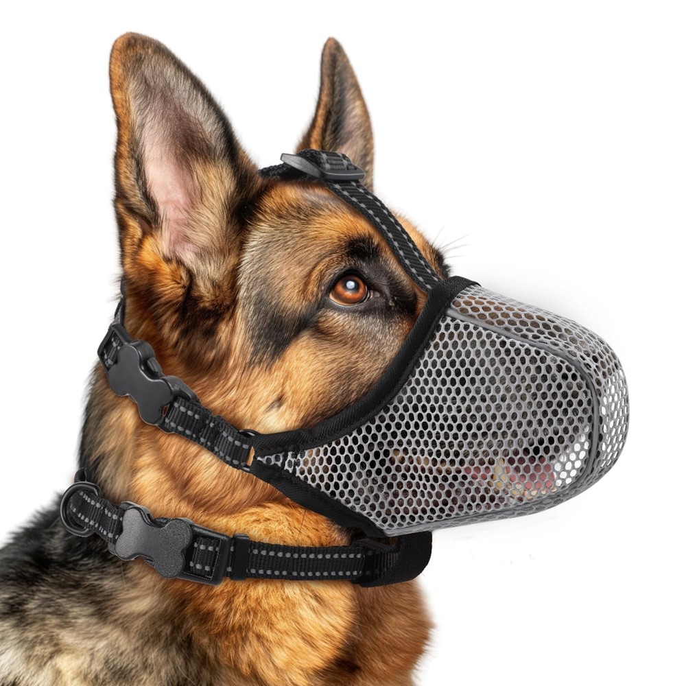 1066417 Puppy Muzzle, Mesh Soft Muzzle Small Medium Large Sized Dogs, Breatha015
