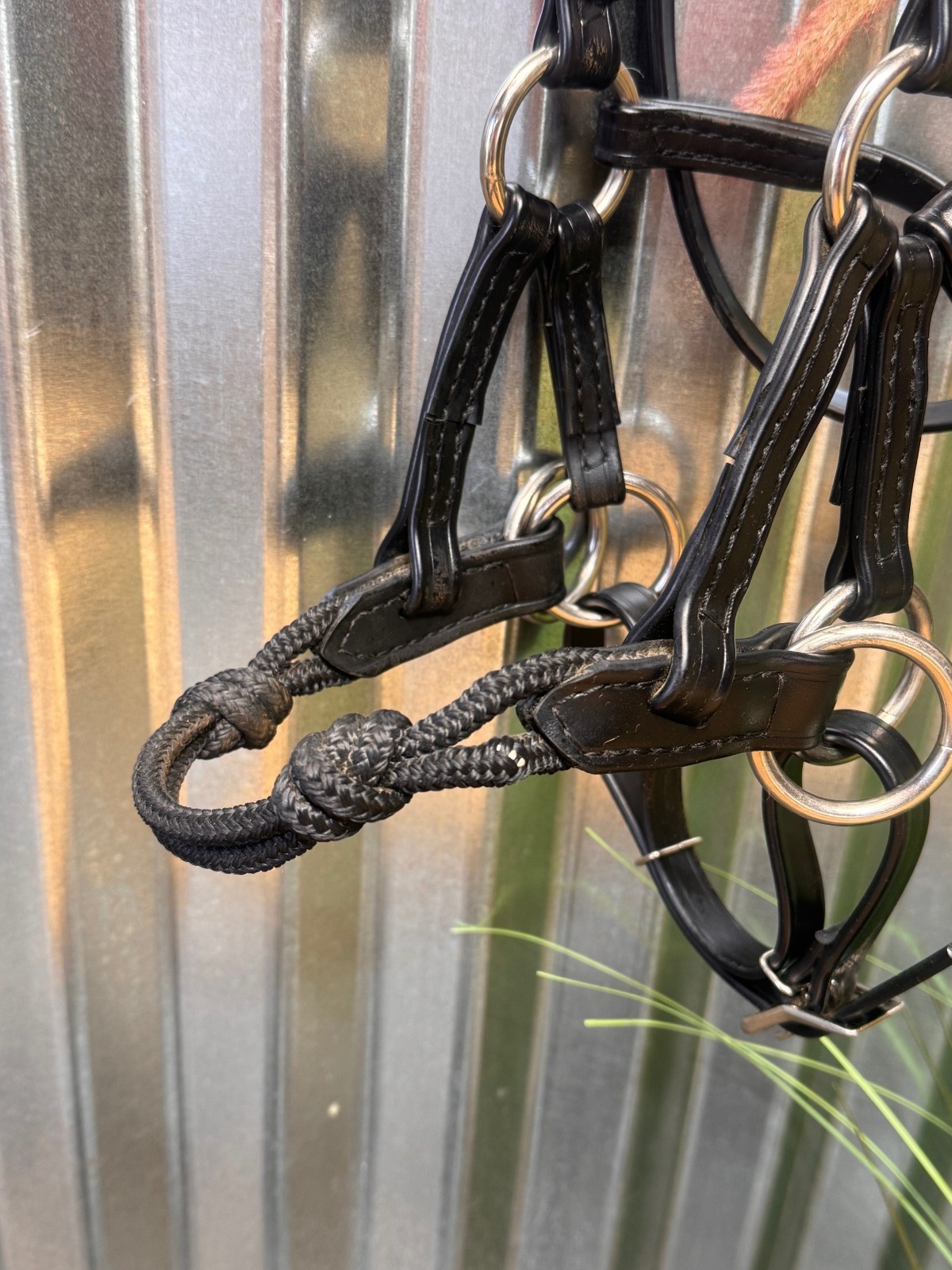 Two Horse Tack BETTER THAN LEATHER Sidepull Bitless Bridle with Rope Noseband