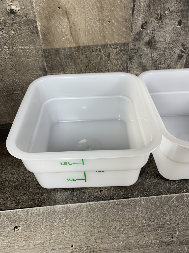 Cambro 2SFSP148 Cambro Square Container 2 Quart Capacity, White