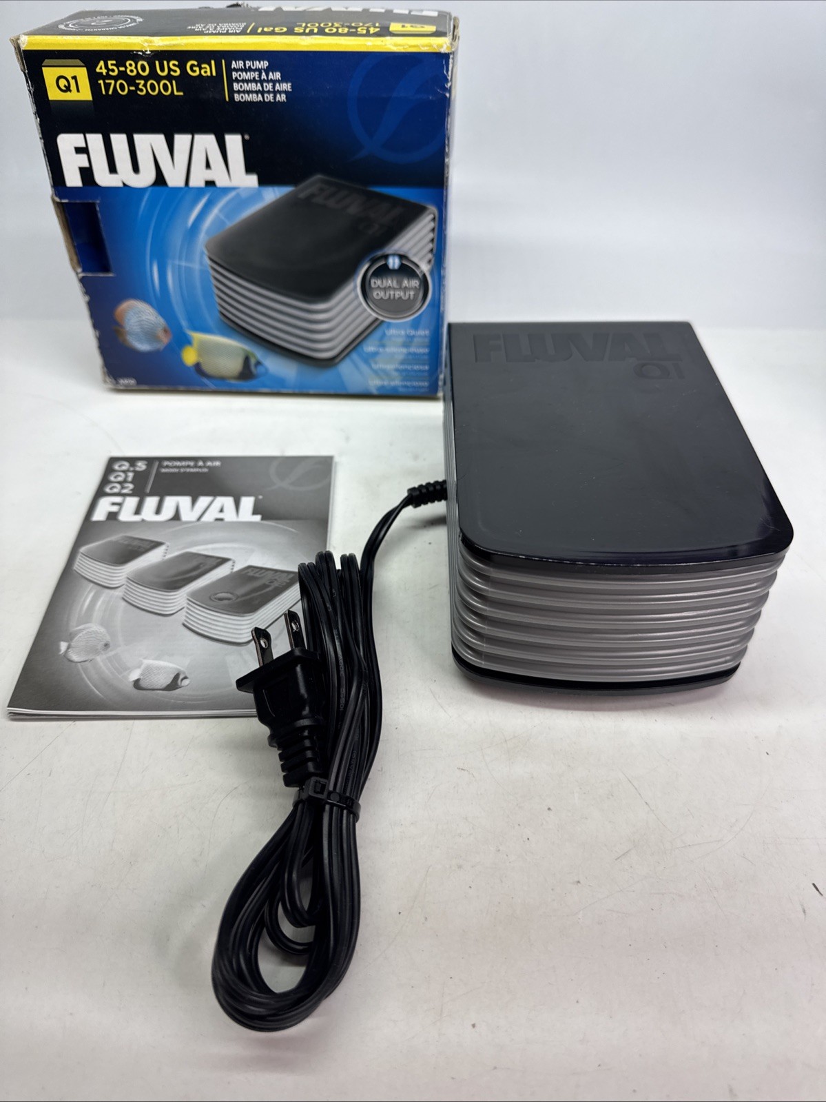 Hagen Fluval Q2 50-160 US Gal Adjustable Flow Control Air Pump - Working