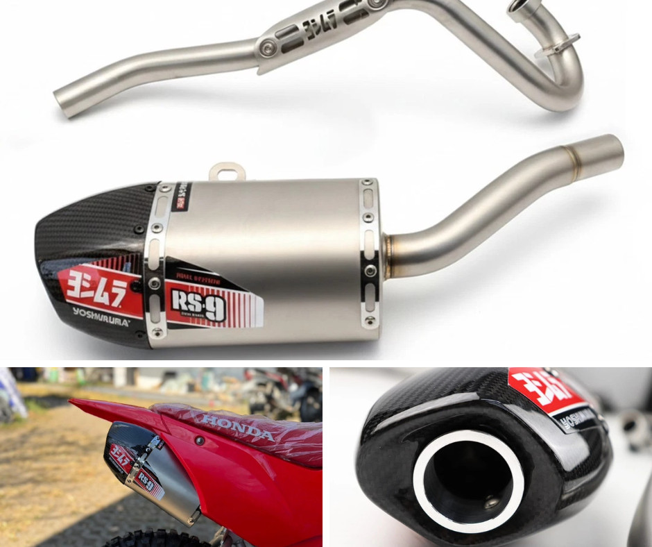 CARBON EXHAUST FULL SYSTEM STAINLESS PIPE RS9 FOR HONDA CRF110F CRF110 CRF 110F