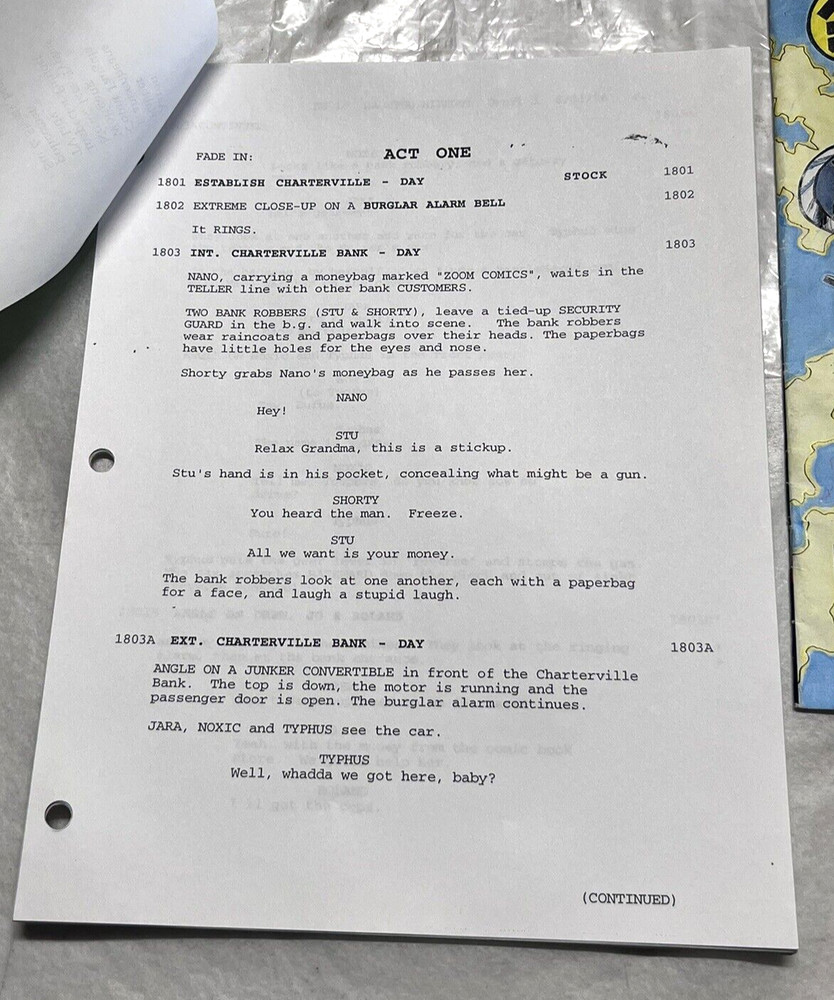 Saban's Beetleborgs Original TV Show Script & Prop Comic Book Haunted Hideout