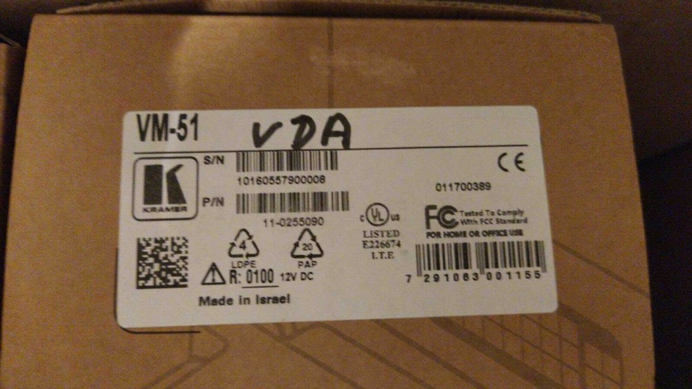 Kramer VM-51 1x5 Composite Video Distribution Amplifier