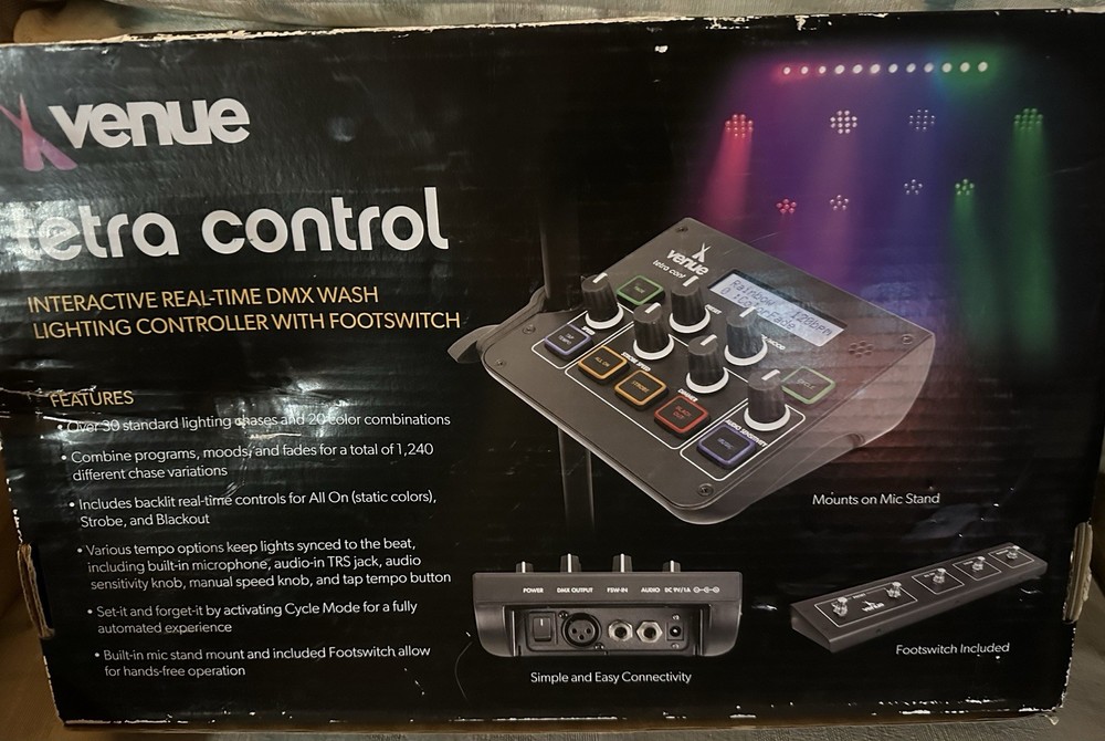 Venue Tetra Control Intuitive DMX Controller With Footswitch