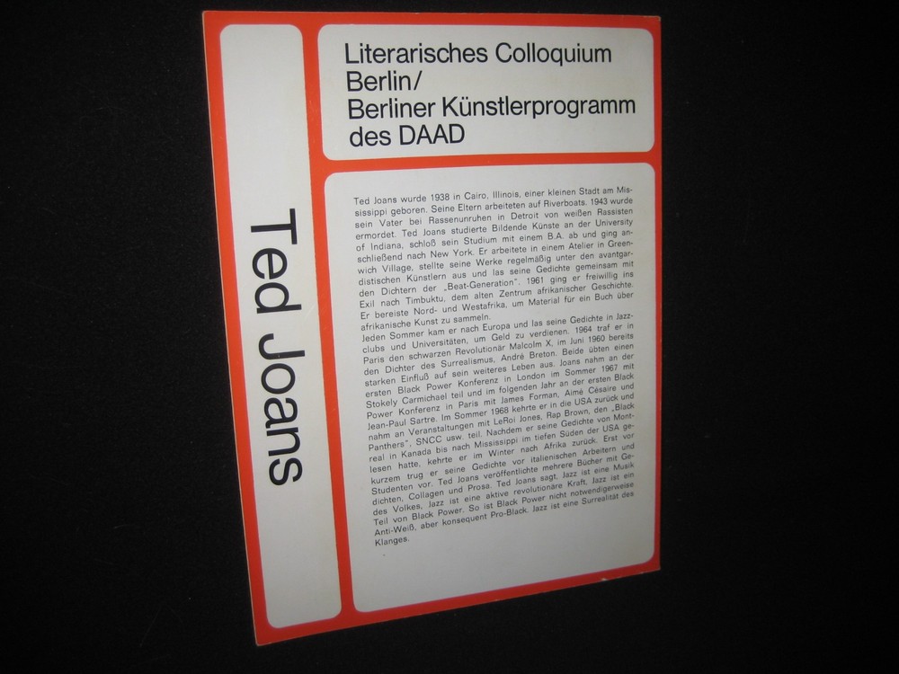 Ted Joans, The Aardvark Watcher, The Aardvark Explorer