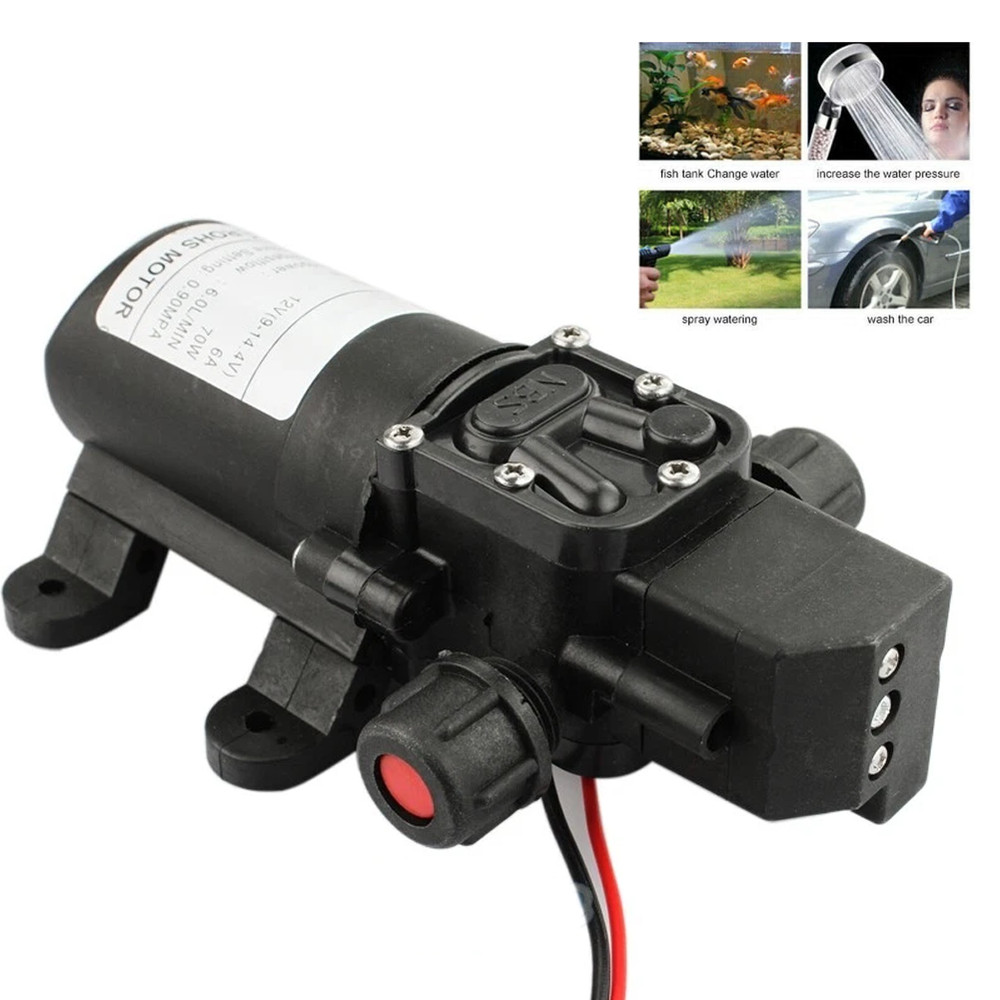 12V Water Pump 130PSI Self Priming Pump Diaphragm High Pressure Automatic Switch