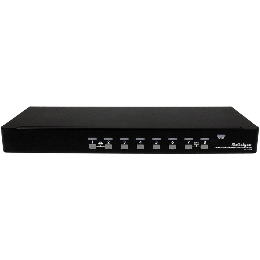 StarTech.com 8 Port VGA KVM Switch - 1U Rack Mount - USB PS/2 KVM Switch with