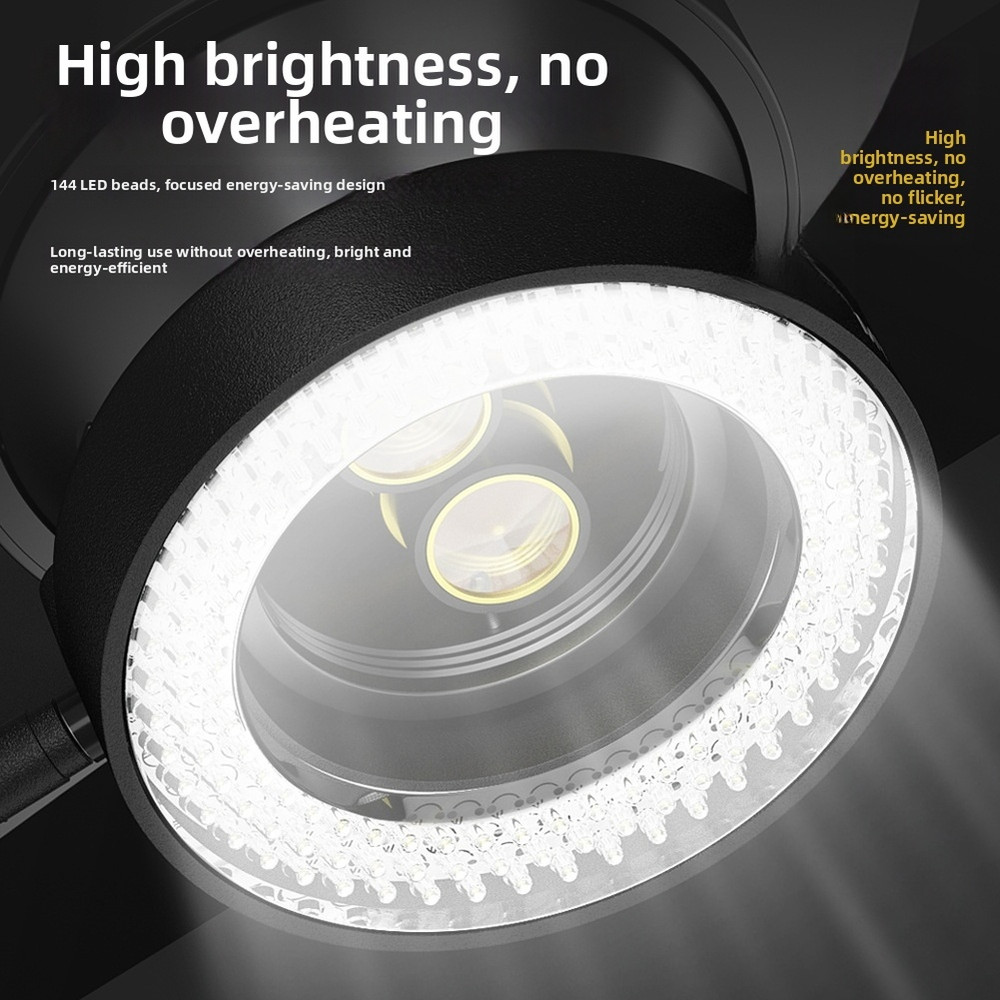 USB Microscope Circular Light 144 LEDs Adjustable Brightness for Precision Work