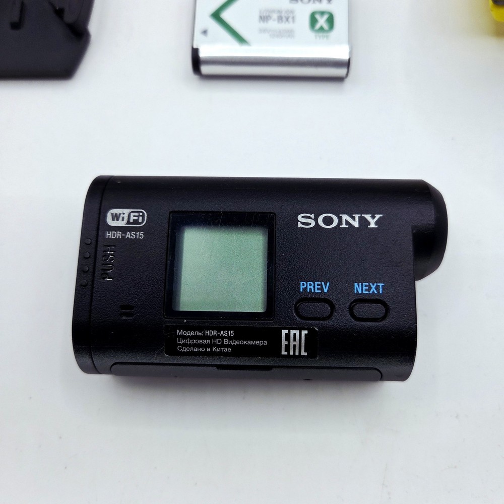 Sony HDR-AS15 Action Camera Steadyshot With Accessory Bundle + Spare Battery +SD