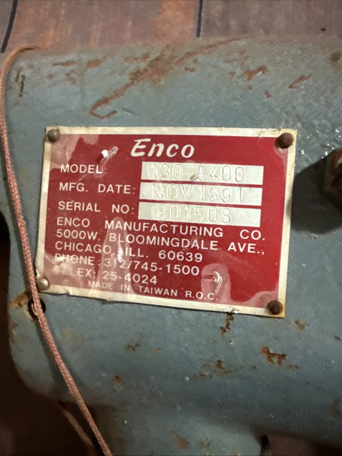 ENCO 130-5400 Rotary Machine – 22ga Sheet Metal Roller / Beader / Forming Tool