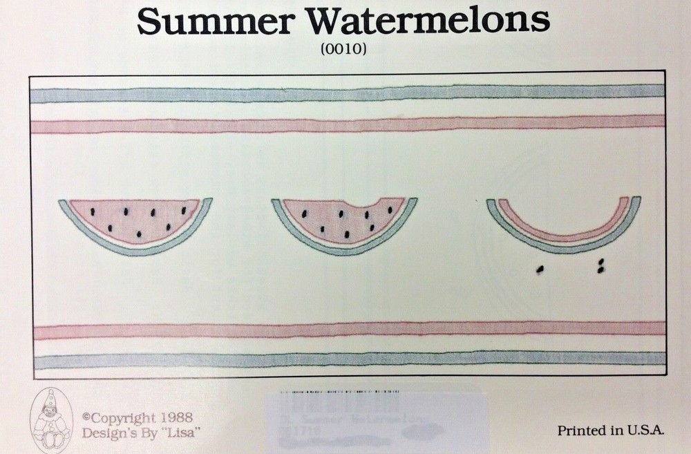 DESIGN'S BY LISA SHADOW STITCHING #0010- SUMMER WATERMELONS