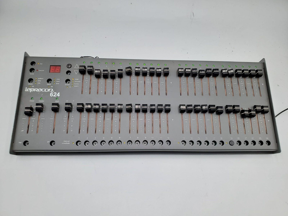 Leprecon LP624 MPX 24Ch Stage Light Controller Tested Working W/ac Adapter.  G-5