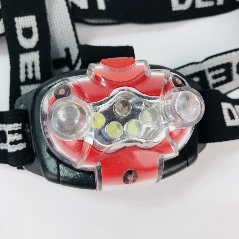 Defiant Headlight Head Lamp Light Forehead Camping Adjustable Straps Tested EUC