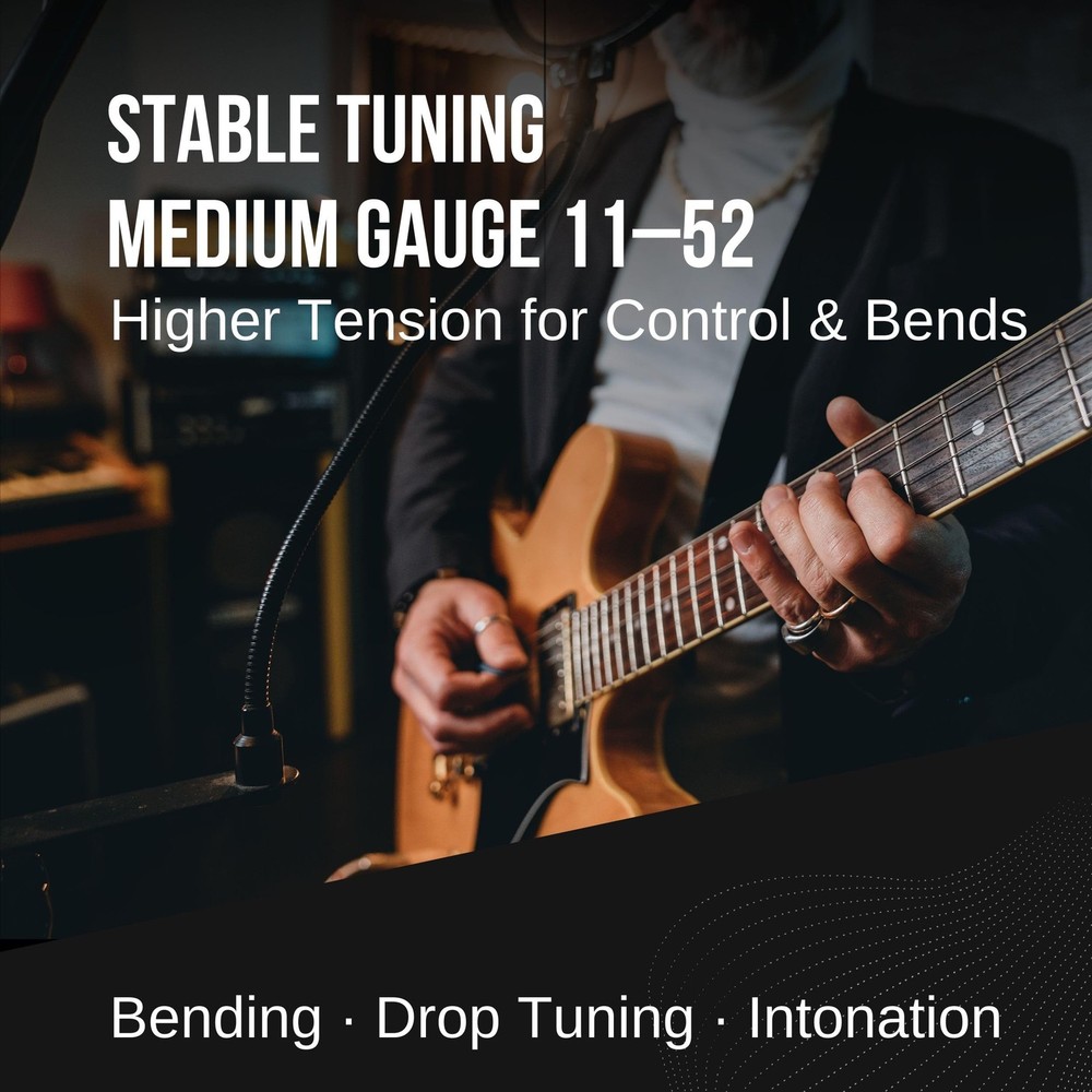 HENRYS® Electric Guitar Strings - Extra E1-String For Free - Perfect For Bl