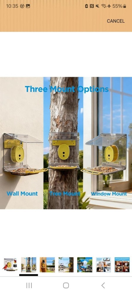 Vakiav Smart Bird Feeder, 2K Camera, Solar powered, AI bird detection