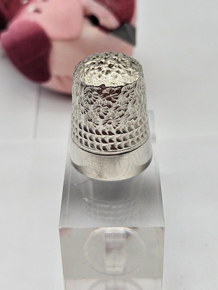 Sterling Silver Thimble, 1950 Hallmarks, Excellent Condition