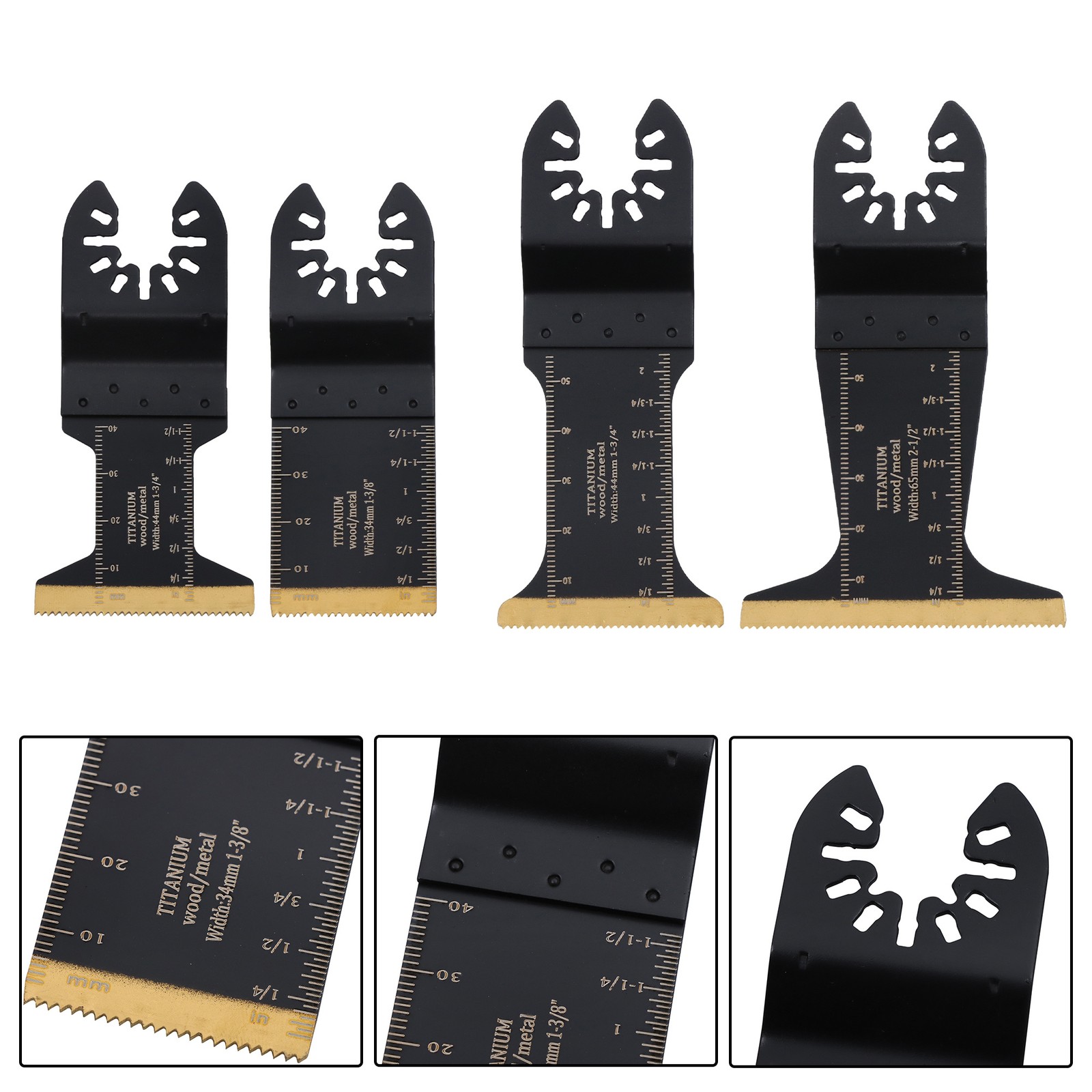 30Pcs Oscillating Tool Blades Titanium Multi Tool Blades for Metal Wood Plastic