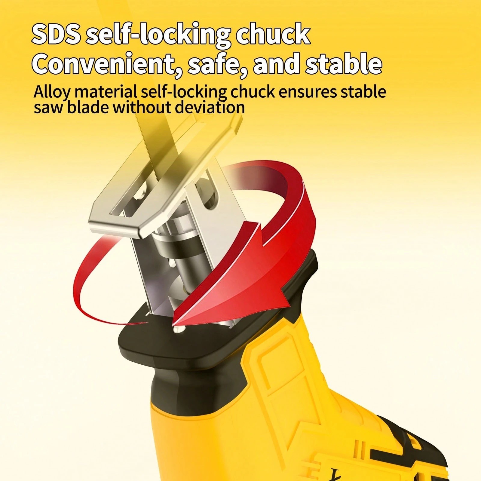 Lithium-Ion Reciprocating Saw Handheld Electric Wood Metal Cutter + 100mm Depth