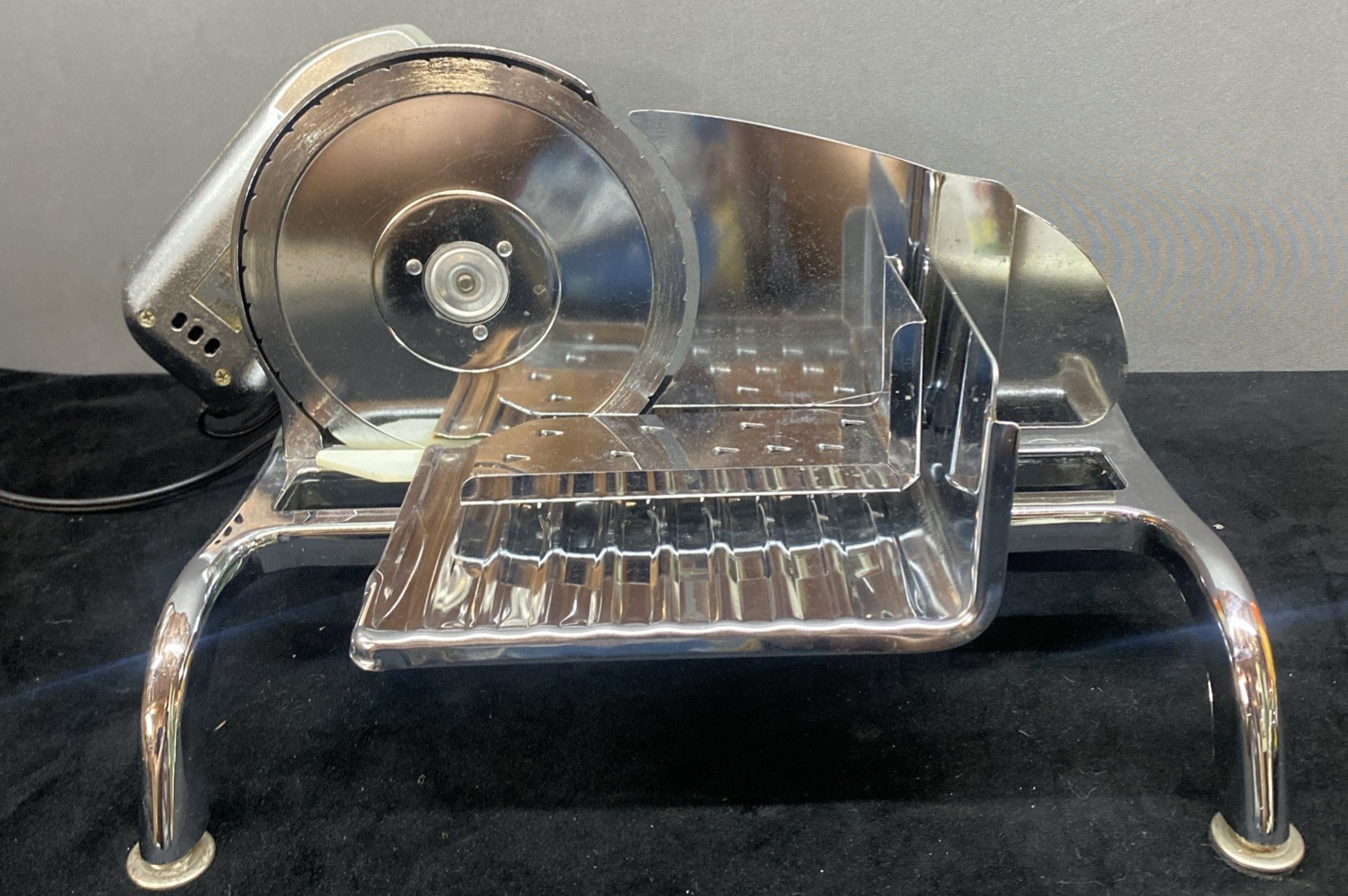 Rival Electric Food Slicer Chrome Metal Model 1101 Working Read Details Clean!