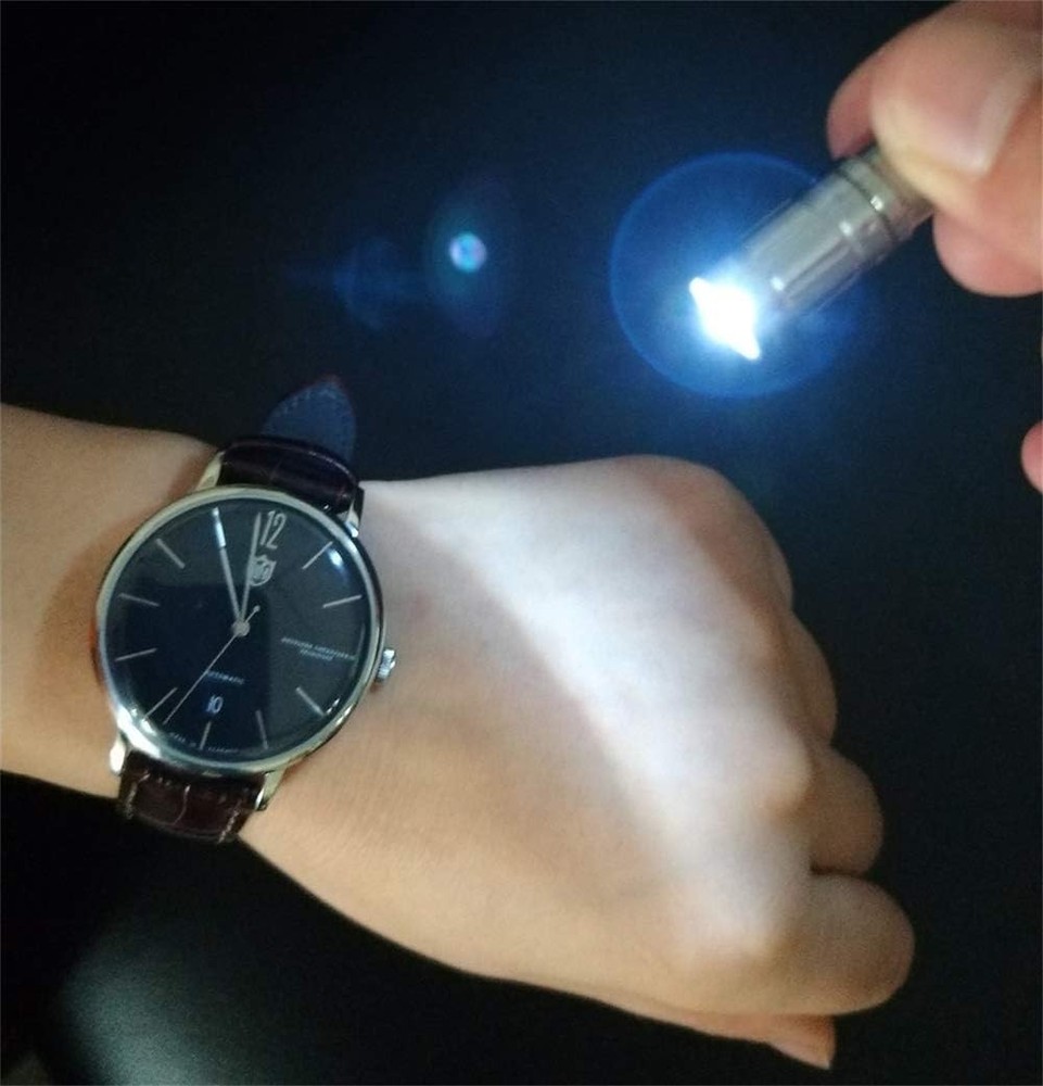 Tiny Keychain Light Micro LED Flashlight Small EDC Emergency Pocket Torch 15LM