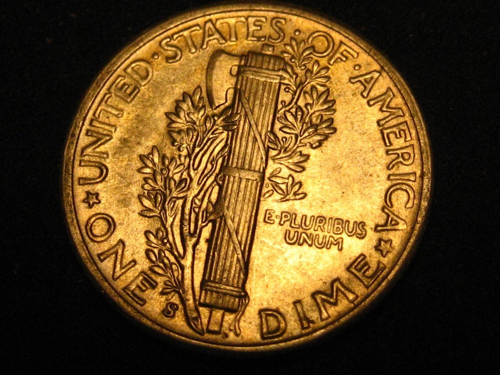 1945-S 90% Silver Mercury Head Dime BU #2 ^^^^^^