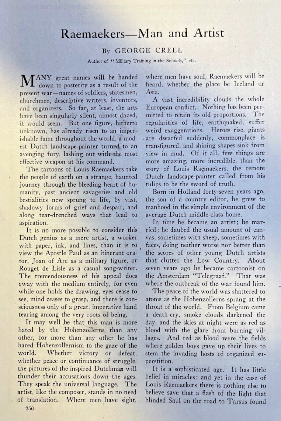 1917 Artist Louis Raemaekers