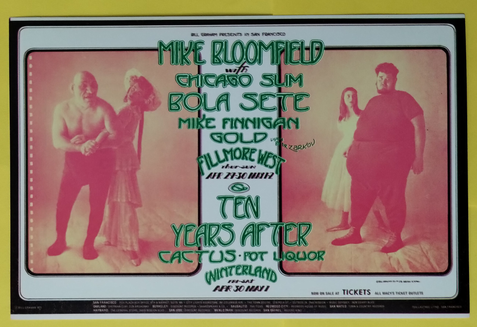 Mike BLOOmfieLd Ten YearS After BG278 BiLL Graham FiLLmore HandbiLL