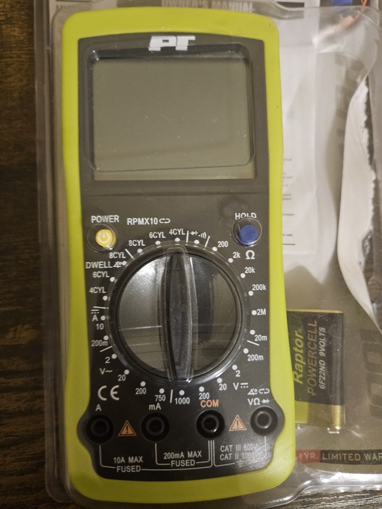 Performance Tool Digital Automotive Multimeter W2972 Professional Open Box